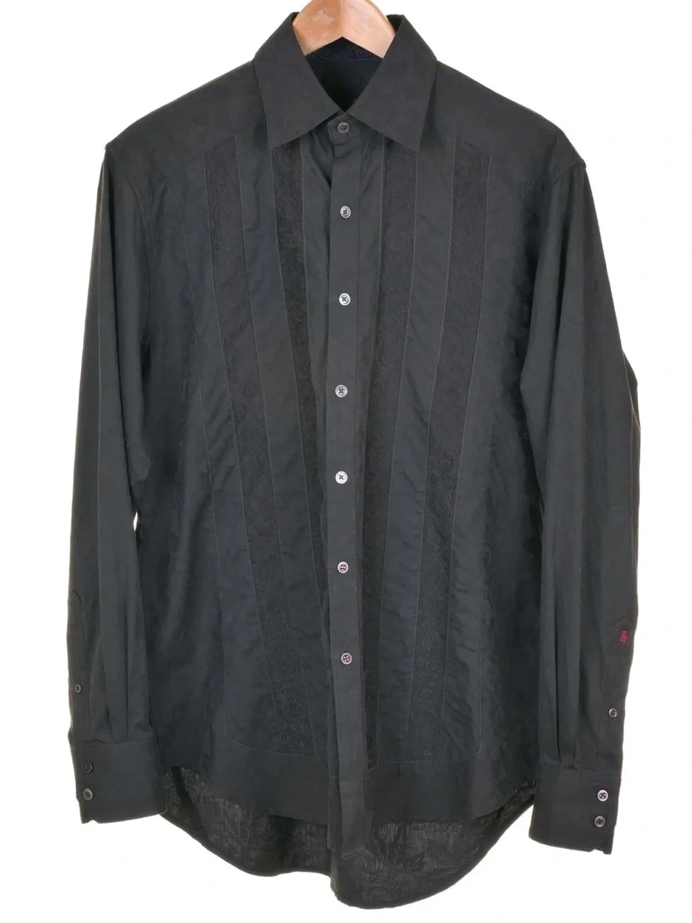 Robert Graham Cotton Jacquard Paisley Woven Inlay Button Up Casual Shirt M